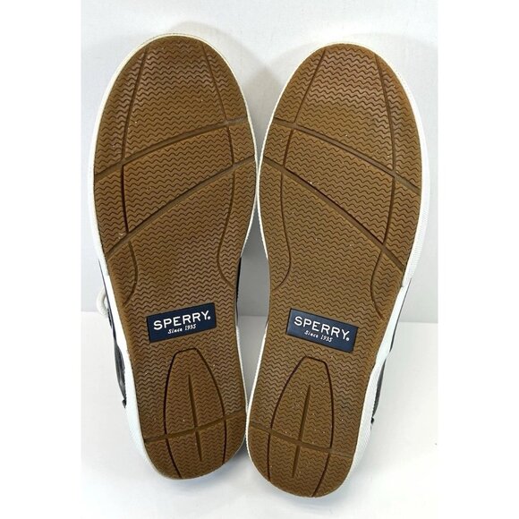 mens sperry topsider canvas shoes/size 10W stately/Charcoal Gray - Picture 10 of 16